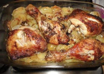 Poulet au four avec pomme de terre