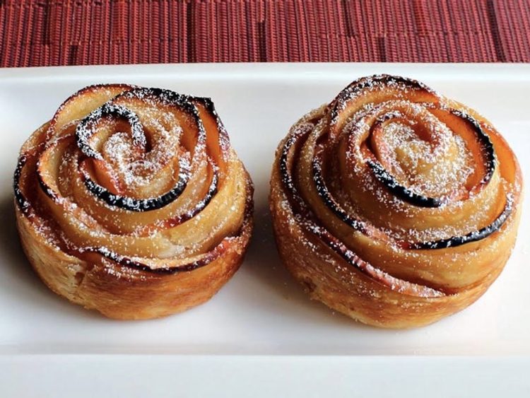 Rose feuilletée aux pommes