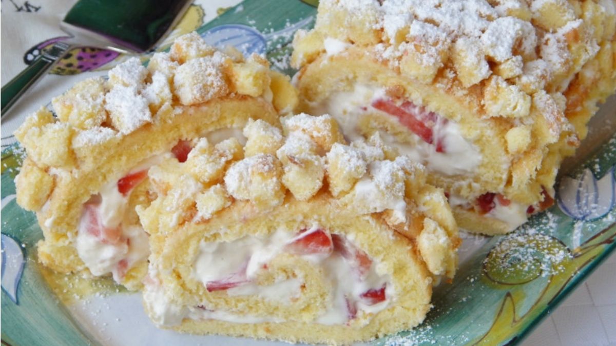 Gâteau roulé mimosa