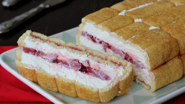 Gâteau boudoirs fraises et mascarpone