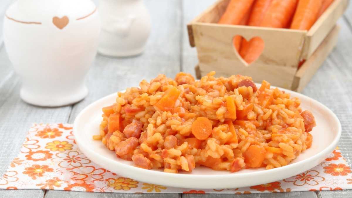 Risotto carottes et bacon crémeux