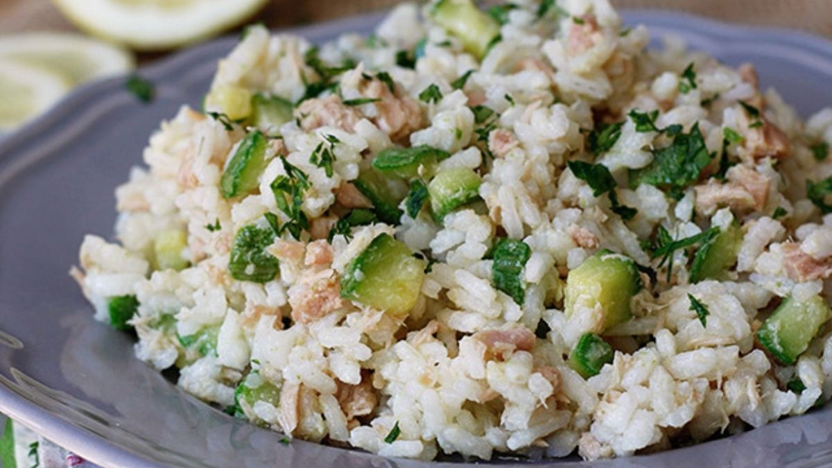 salade de riz au thon et aux courgettes