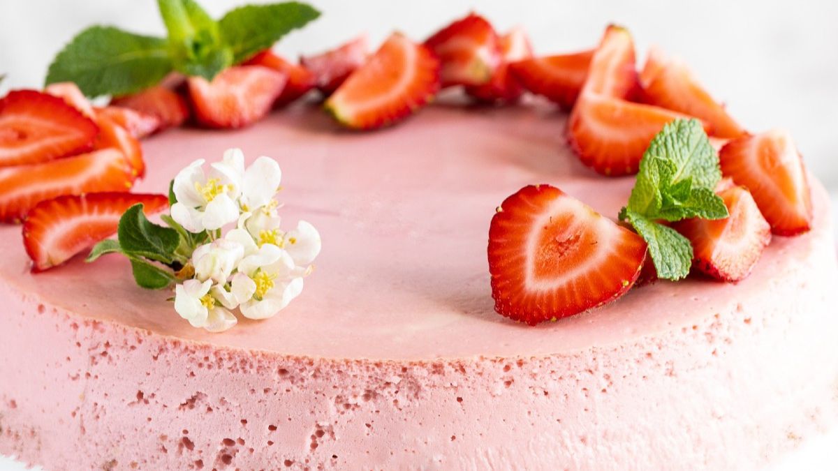 mousse diététique à la fraise