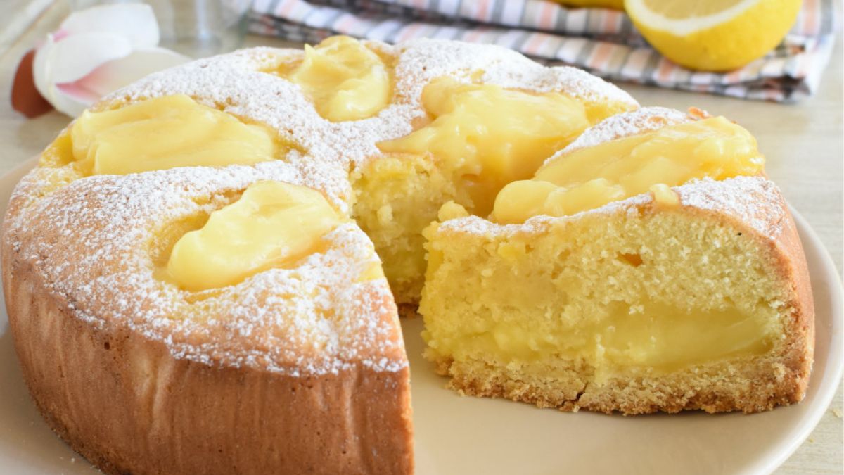 gâteau facile à la crème pâtissière au citron  
