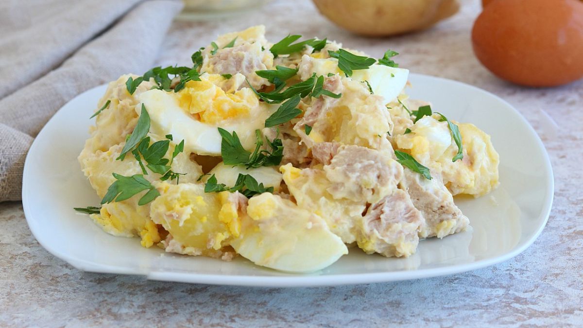 salade de pommes de terre au thon et œufs