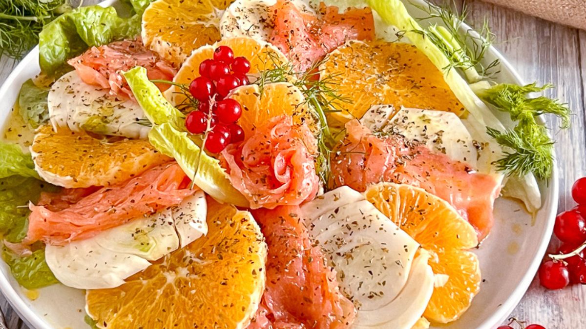 salade de fenouil orange et saumon fumé