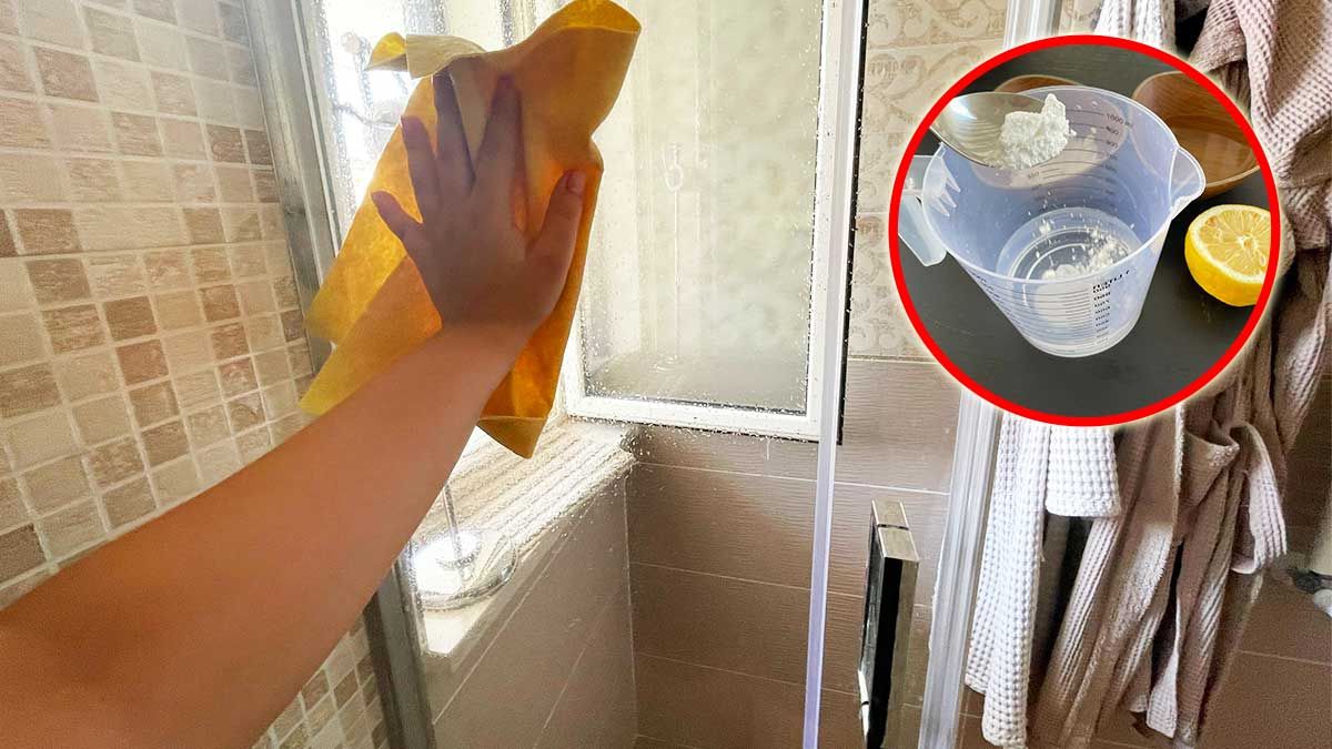nettoyer une paroi de douche avec de la maïzena