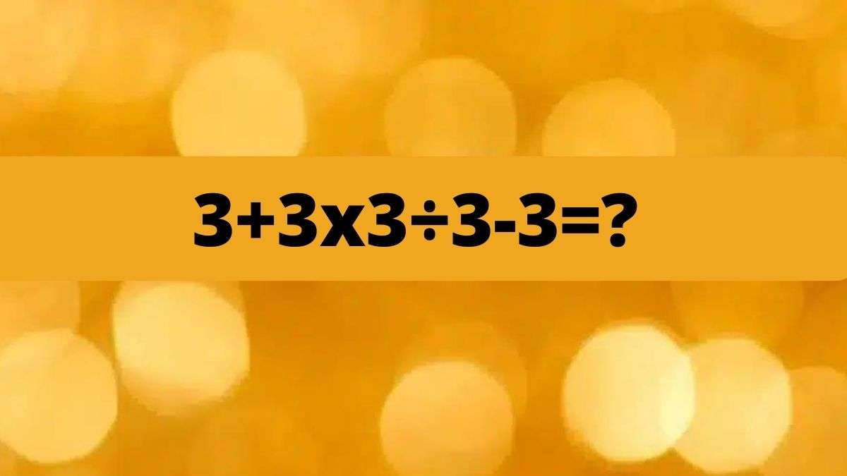 casse-tête mathématique 3+3×3÷3-3