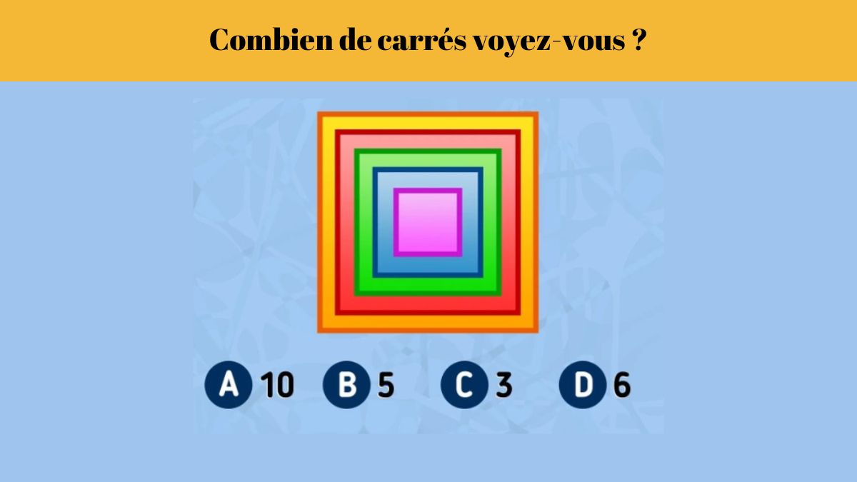 Casse-tête pour tester votre QI : combien de carrés voyez-vous dans l’image en 9 secondes ?