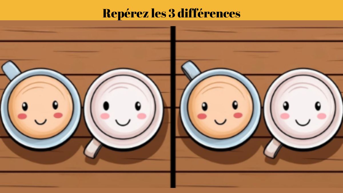 Pouvez-vous repérer les 3 différences entre les deux images de thé en l’espace de 8 secondes ?