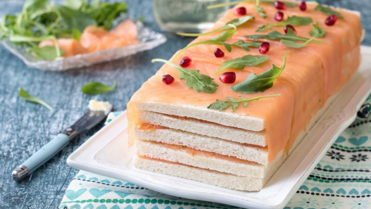 sandwich cake au saumon fumé