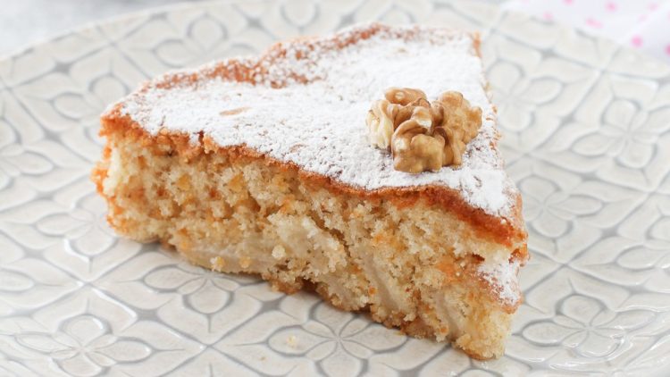 gâteau aux poires et noix