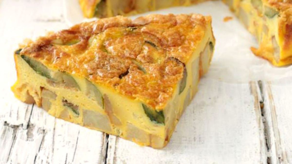 tortilla-frittata de pommes de terre aux courgettes