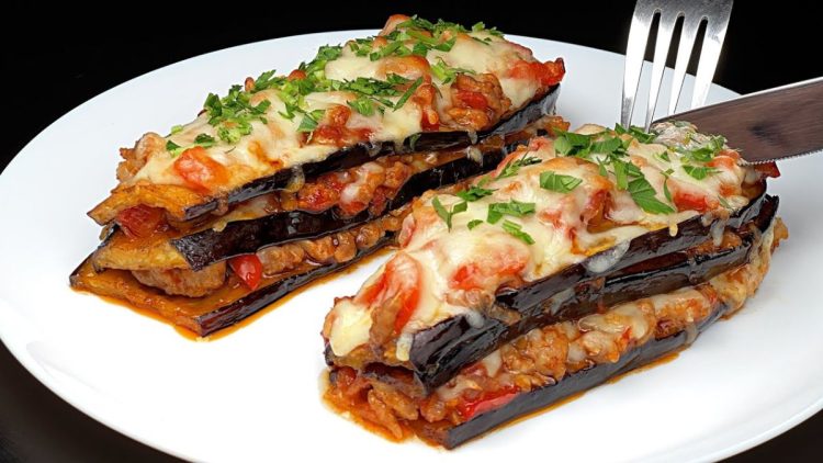 aubergines farcies à la viande hachée