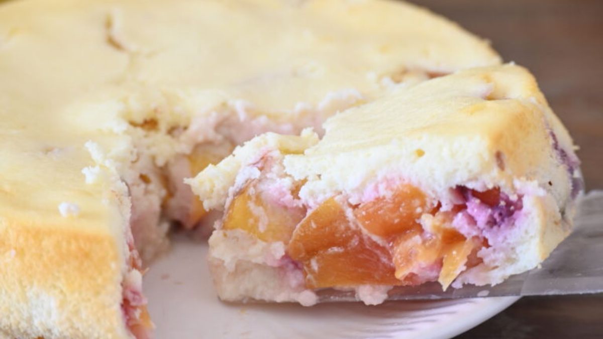 gâteau aux pêches et au yaourt sans farine