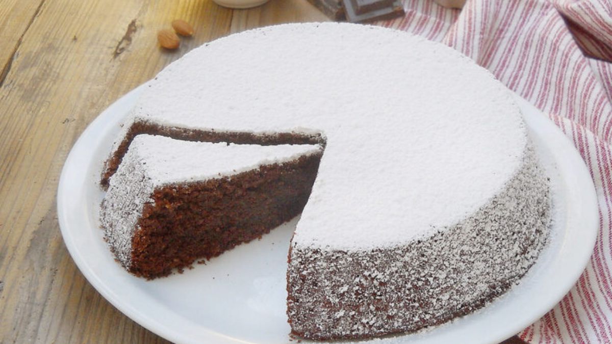 gâteau caprese au chocolat et aux amandes