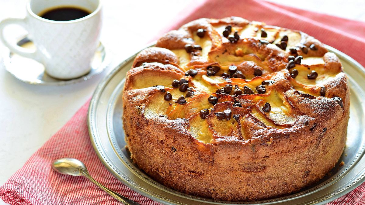 moelleux aux pommes et pépites de chocolat