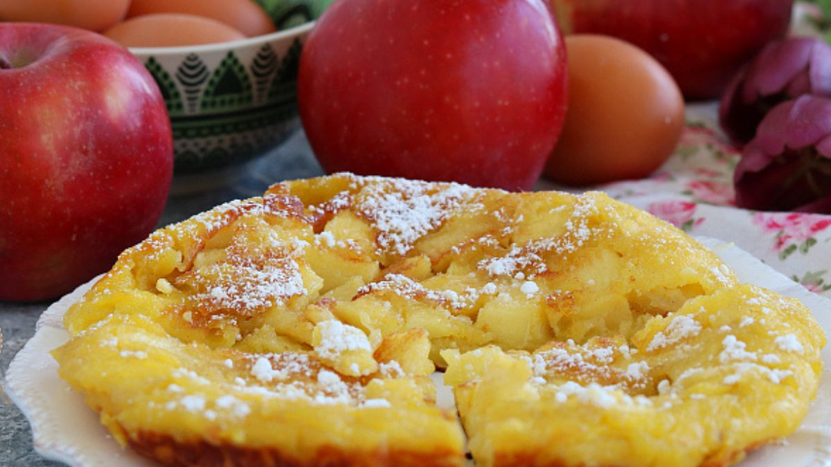 omelette sucrée aux pommes