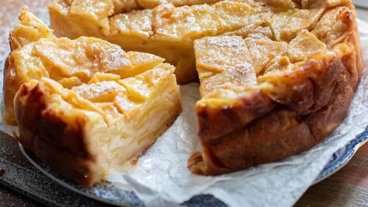 gâteau aux pommes crémeux