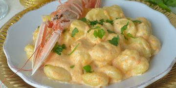 gnocchis à la crème de langoustines