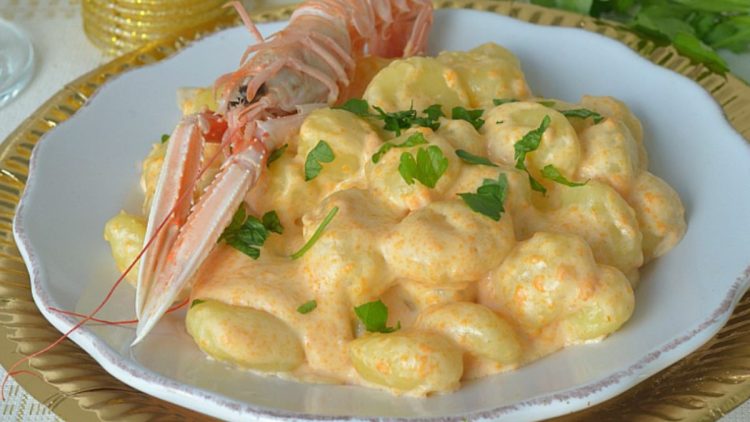 gnocchis à la crème de langoustines